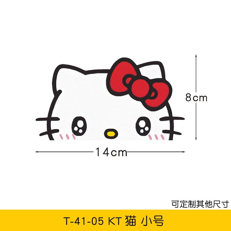 Hello Kitty Araba Stickerı - Lisanslı, Su Geçirmez, 23 cm, Sevimli Arka Cam Dekoru