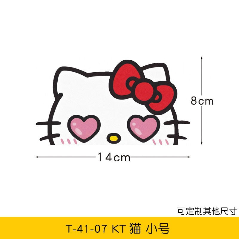 Hello Kitty Araba Stickerı - Lisanslı, Su Geçirmez, 23 cm, Sevimli Arka Cam Dekoru