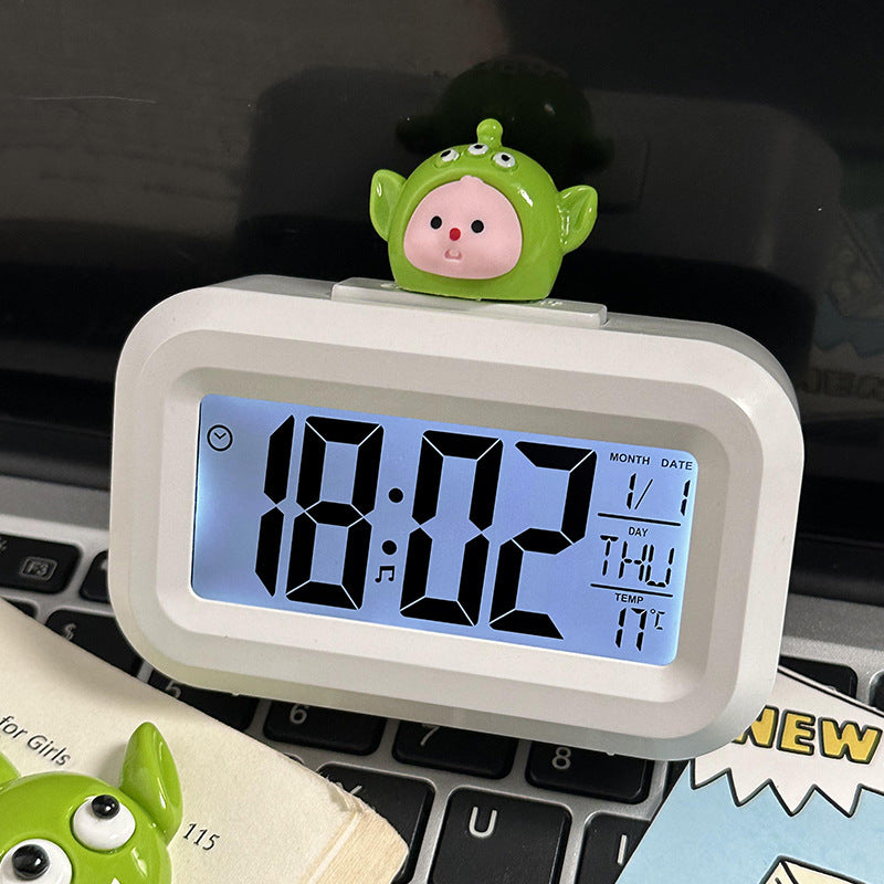 Hello Kitty Dijital Ekranlı Çalar Saat – LED Işıklı, Alarm ve Termometre Ve Ders Çalışma Arkadaşı