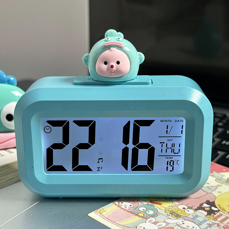 Hello Kitty Dijital Ekranlı Çalar Saat – LED Işıklı, Alarm ve Termometre Ve Ders Çalışma Arkadaşı